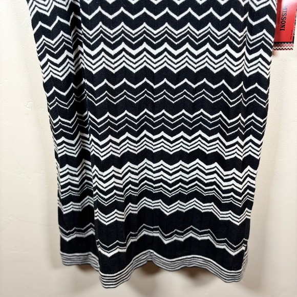 Missoni x Target Sweater Tank Dress Sz L Black & White Chevron Lightweight Retro - Picture 6 of 10